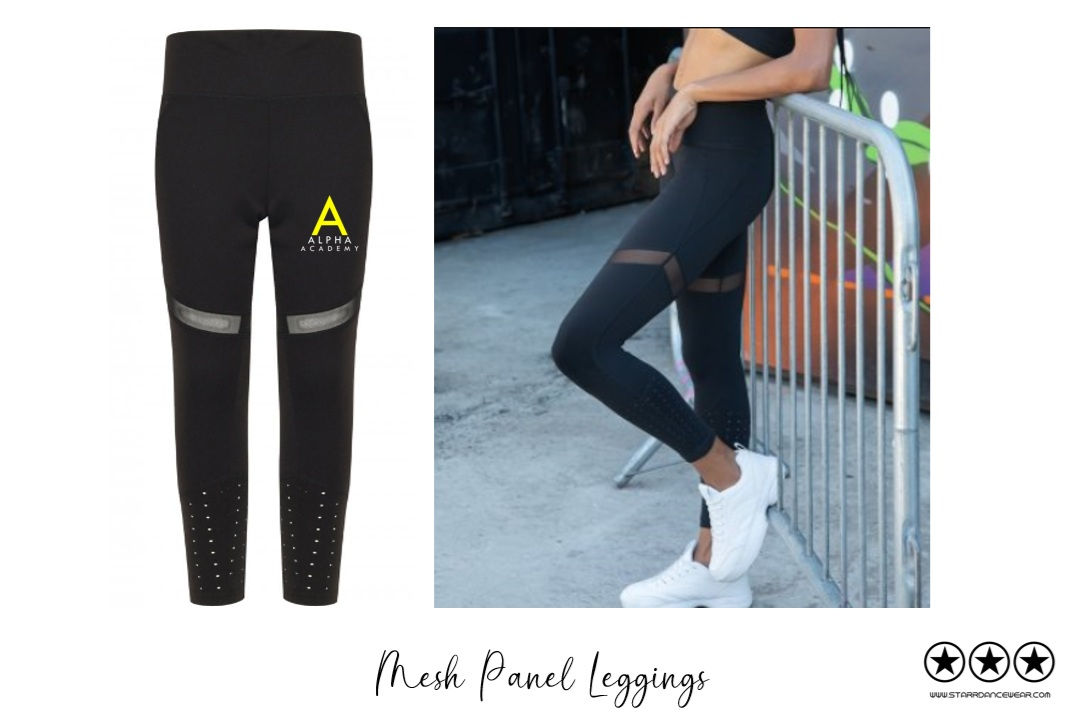 Alpha Academy - Pro Mesh Panel Leggings (Black)