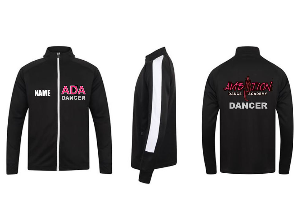 Ambition Dance Academy - Tracksuit Jacket White Stripe