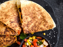 High Protein Black Bean & Corn Quesadillas