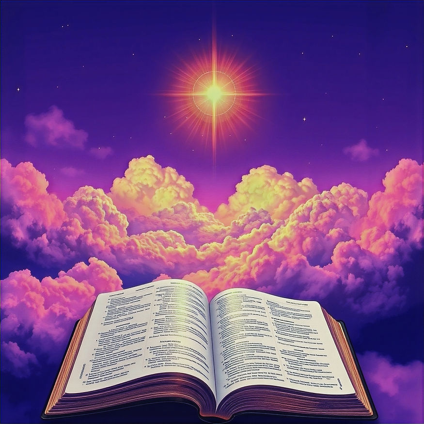 Nubes moradas y doradas y biblia dorada_ed