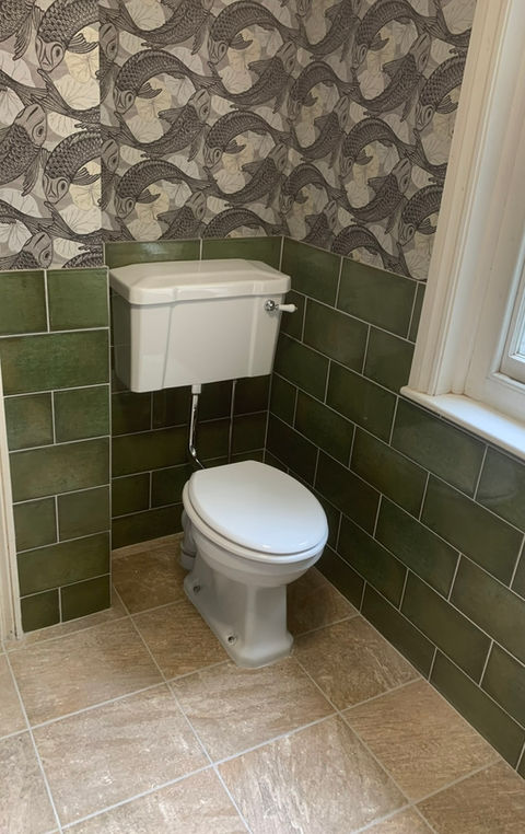 Wetroom renovation, Traditional toilet fitted, plumber isle of wight