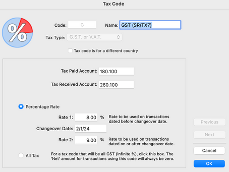 Preparing for the Switch: How to Update Your MoneyWorks Accounting System for the New GST Rate of 9%
