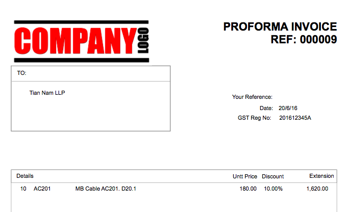 what is proforma invoice