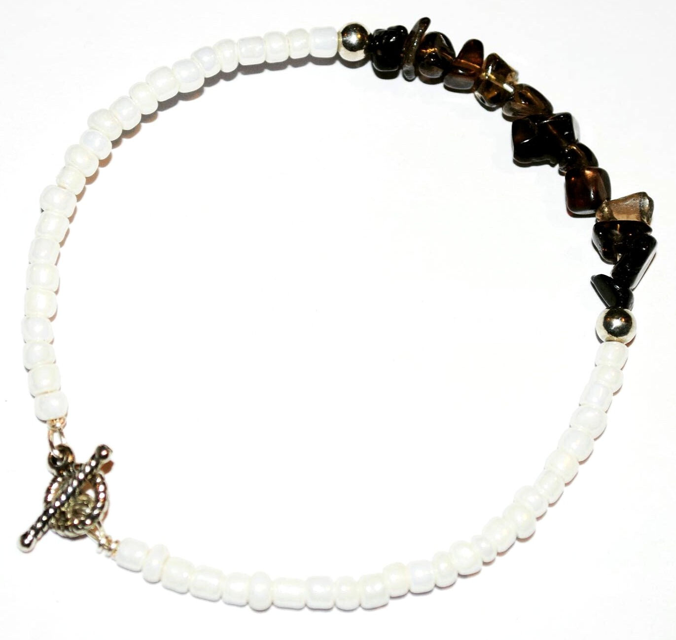 Smoky Quartz with Sterling Silver Bracelet