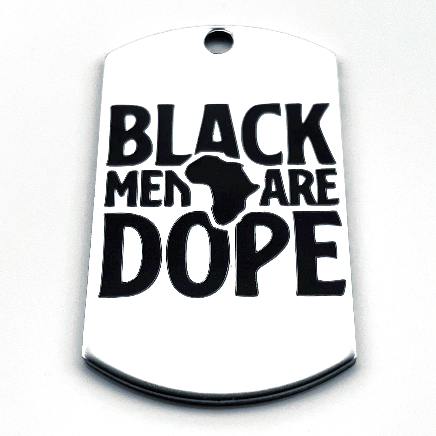 Black Men Are Dope Engraved Dog Tag Pendants