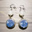 Thumbnail: Clear Agate & Blue Lace Jasper, Dangle Earrings 