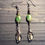 Thumbnail: Imperial Jasper & Hematite Silver Dangling Leaf Earrings