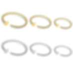 14k or Sterling Silver Thin Nose Ring Hoop Image