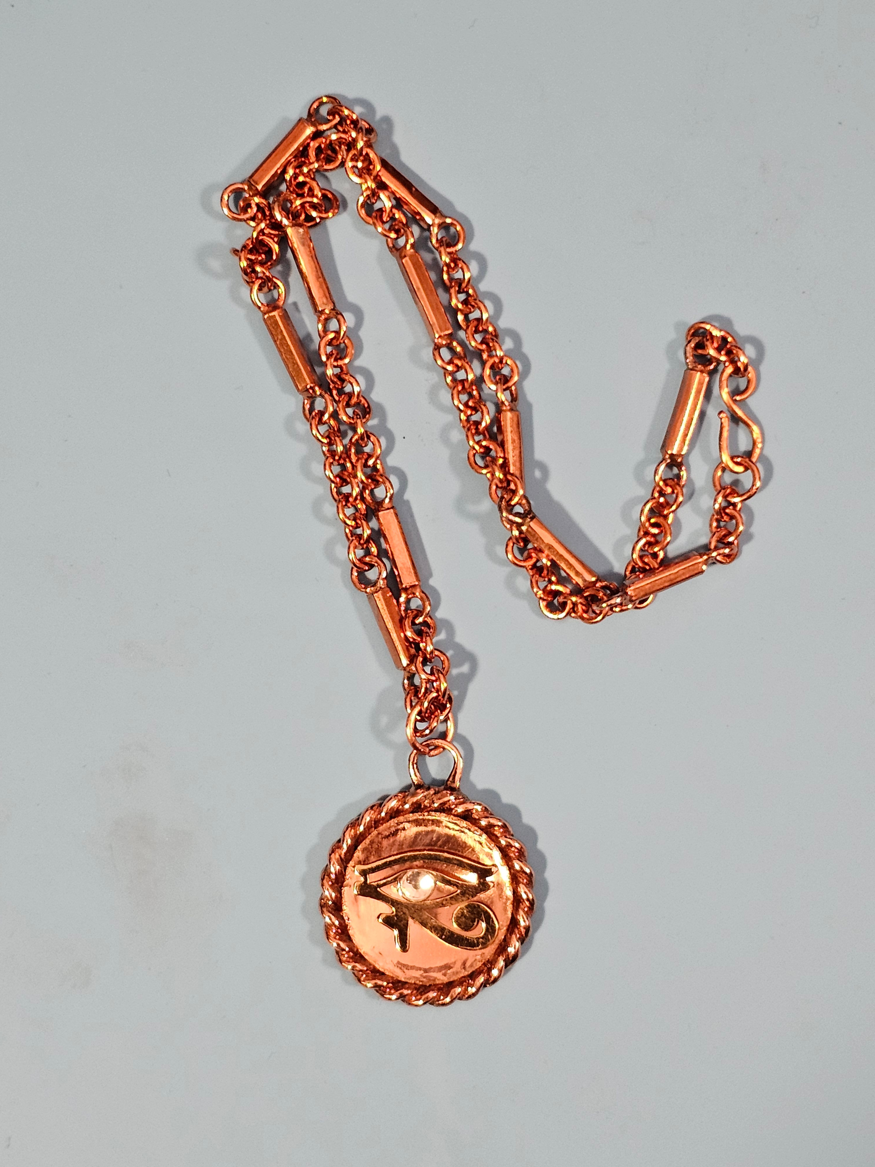 Copper Empowerment Cubit Tensor Ring Necklace | Handcrafted