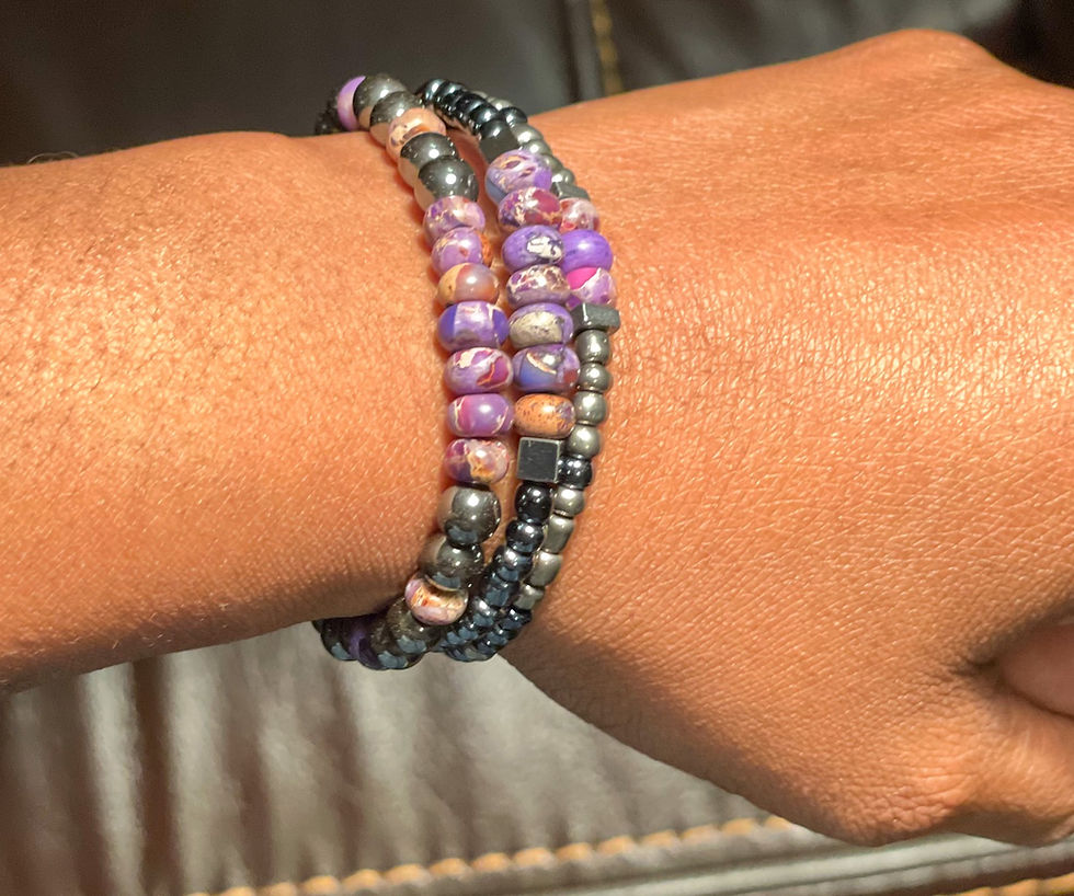 Thumbnail: Imperial Jasper & Hematite Stretch Bracelets