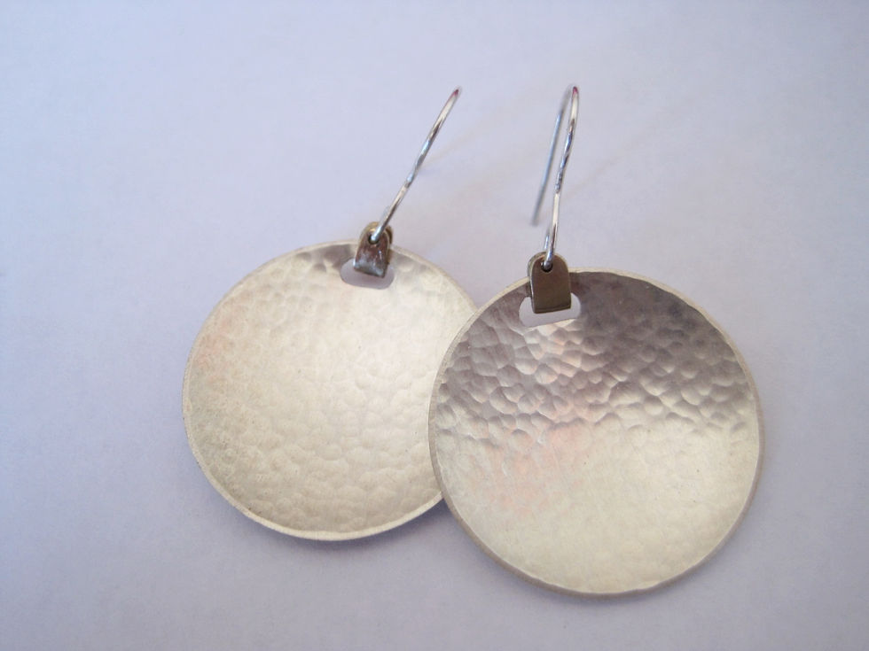 Large Hammered dome Earrings