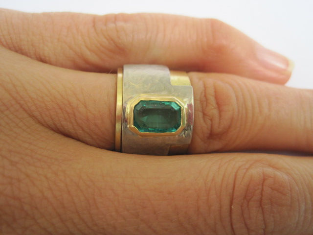 Emerald engagement ring