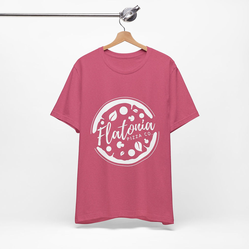 Thumbnail: Flatonia Pizza Company Classic White Logo Tee