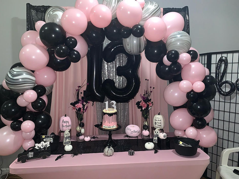 Pink & Black Halloween Focal Area
