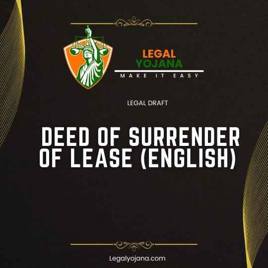 DEED OF SURRENDER OF LEASE (English)