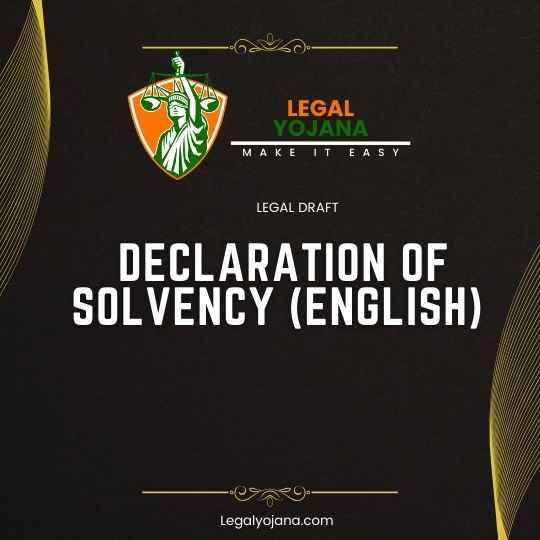 Declaration of solvency (English)