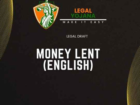 Money Lent