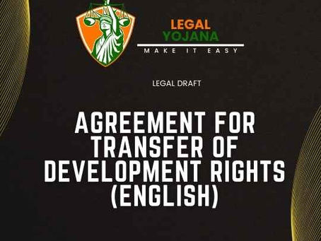 Agreement for Transfer of Development Rights