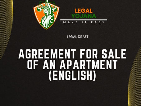 Agreement for Sale of an Apartment