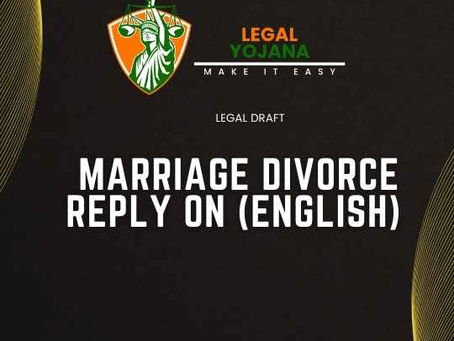 MARRIAGE DIVORCE REPLY ON