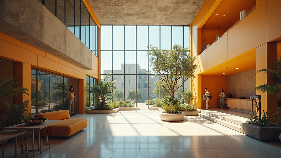 Vista panorámica de un espacio comunitario vibrante