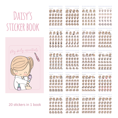 Daisy journal sticker book craftieliciousloves