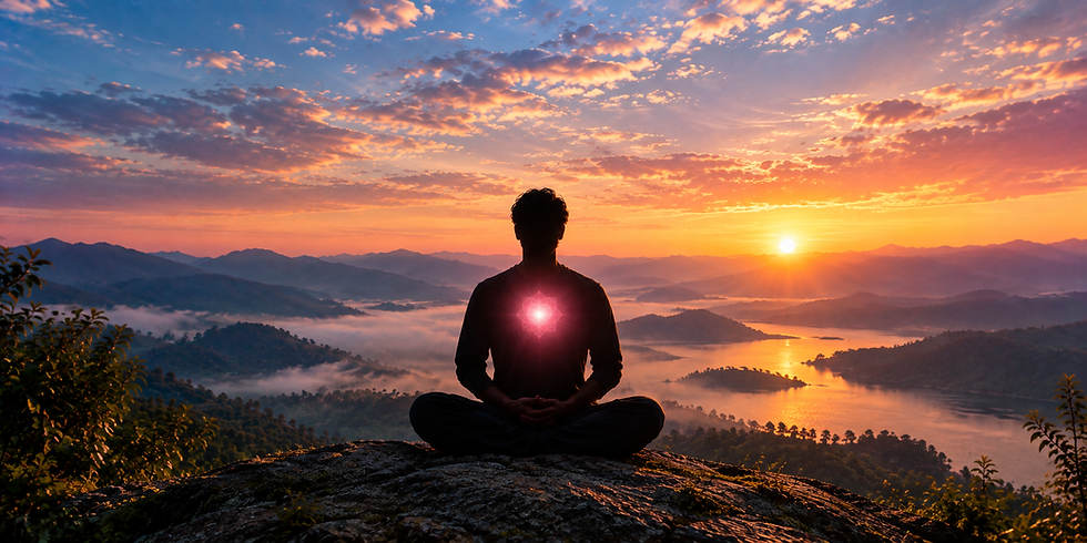 Anahata chakra location at the centre of the chest diagram