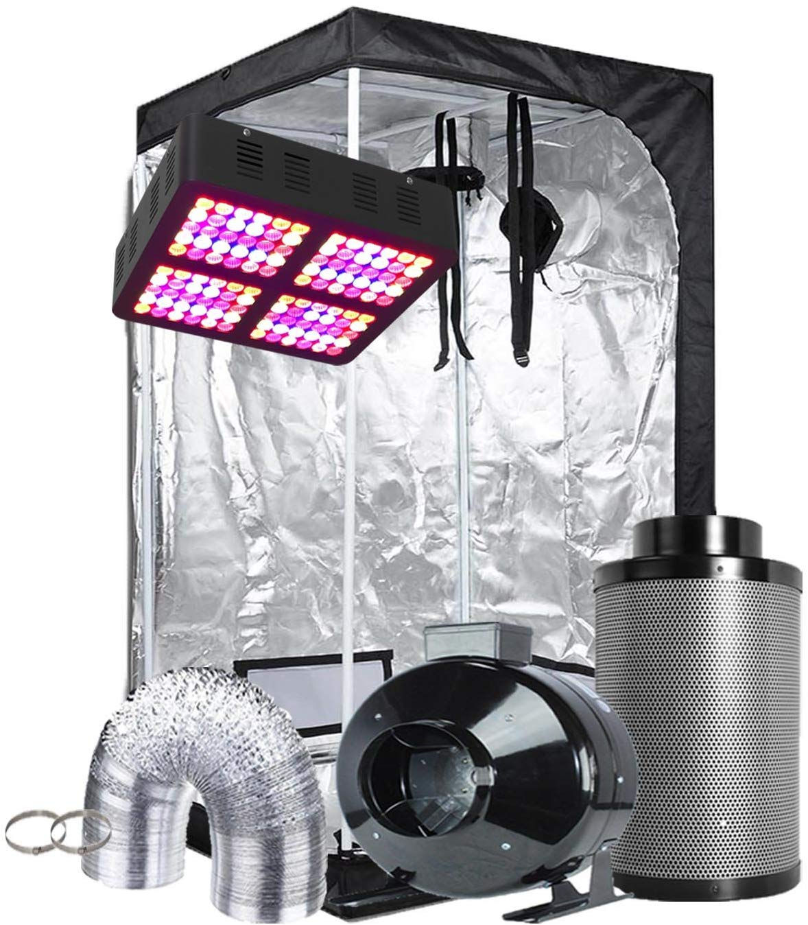 TopoGrow LED Grow Tent Complete Kit LED 600W LED Grow Light Kit +36"X36"X72"