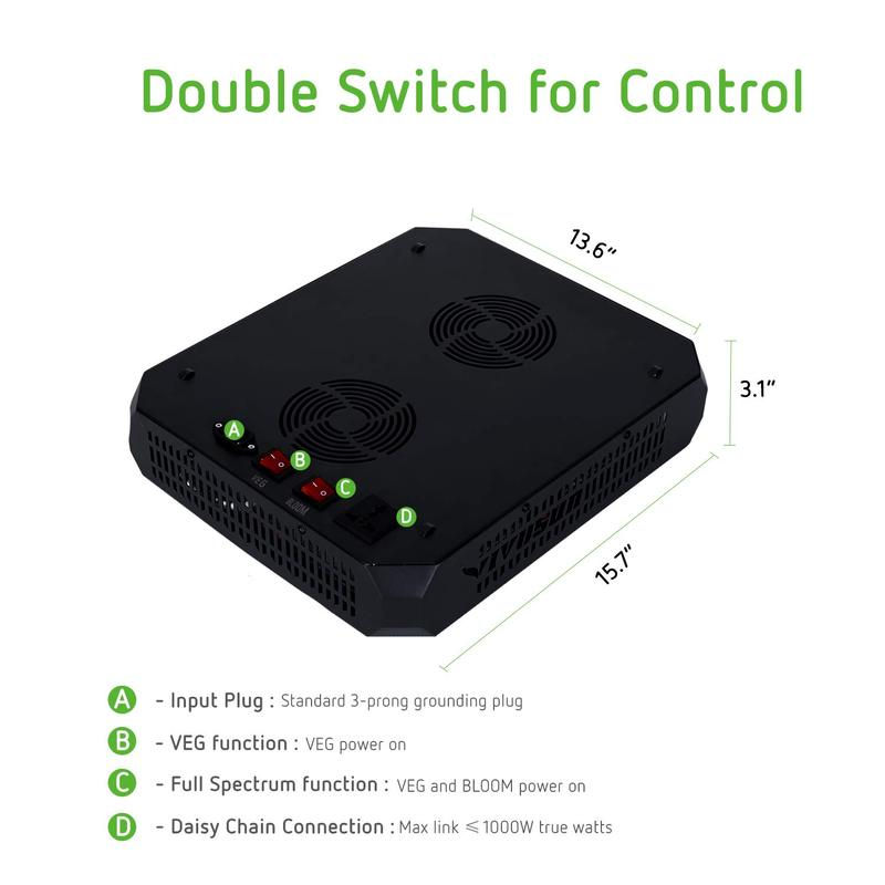 Thumbnail: 600W LED GROW LIGHT DOUBLE SWITCH