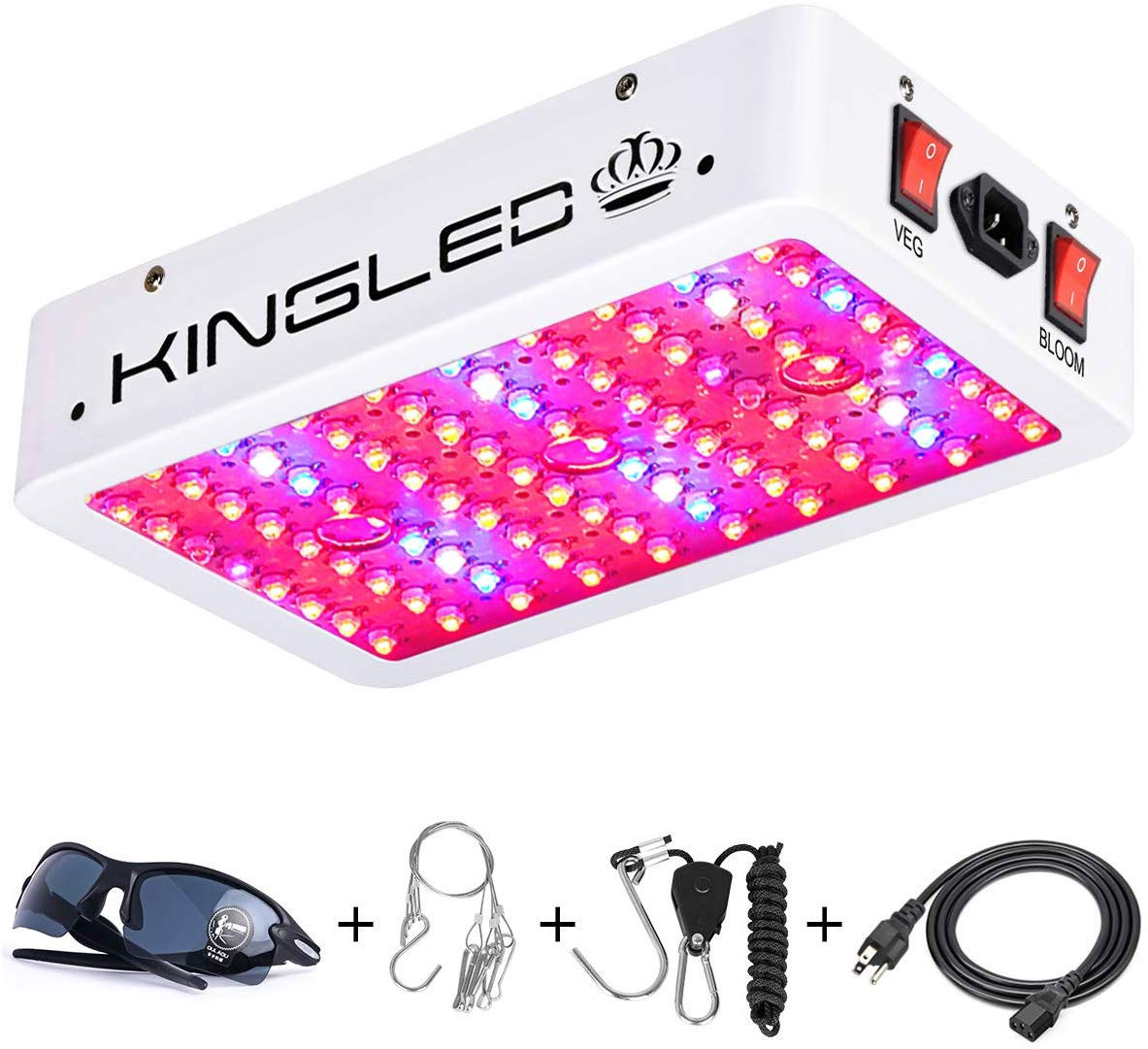 King Plus 1000w LED Grow Light Double Chips Full Spectrum