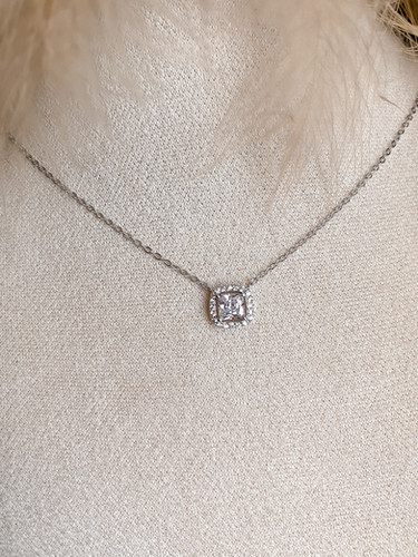 KELLY || Princess Cut Zirconia Necklace | VANYKA JEWELRY