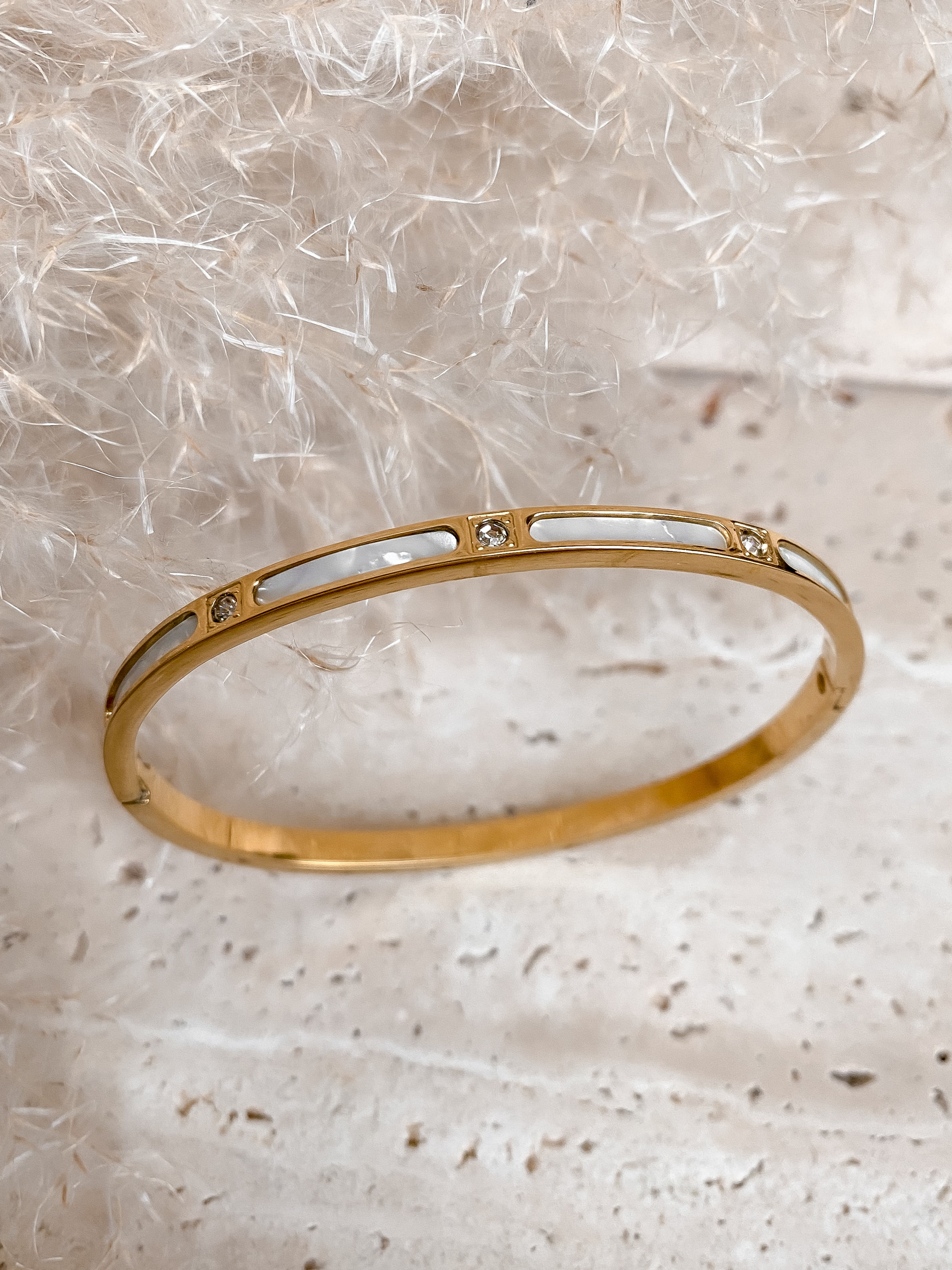 ZINA || Thin Bangle with Zirconia Stones