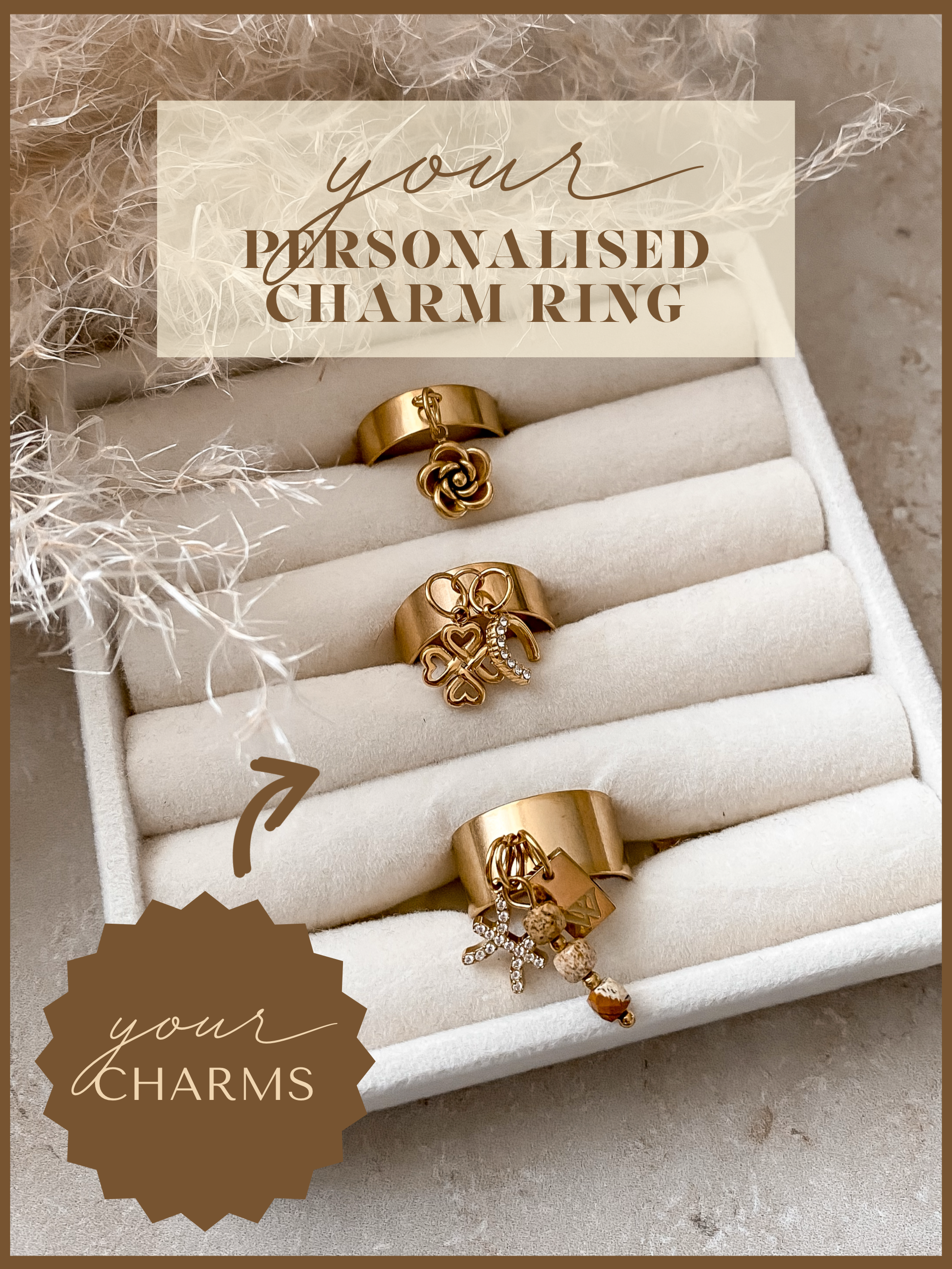 CREATE YOUR OWN || Adjustable Charm Ring