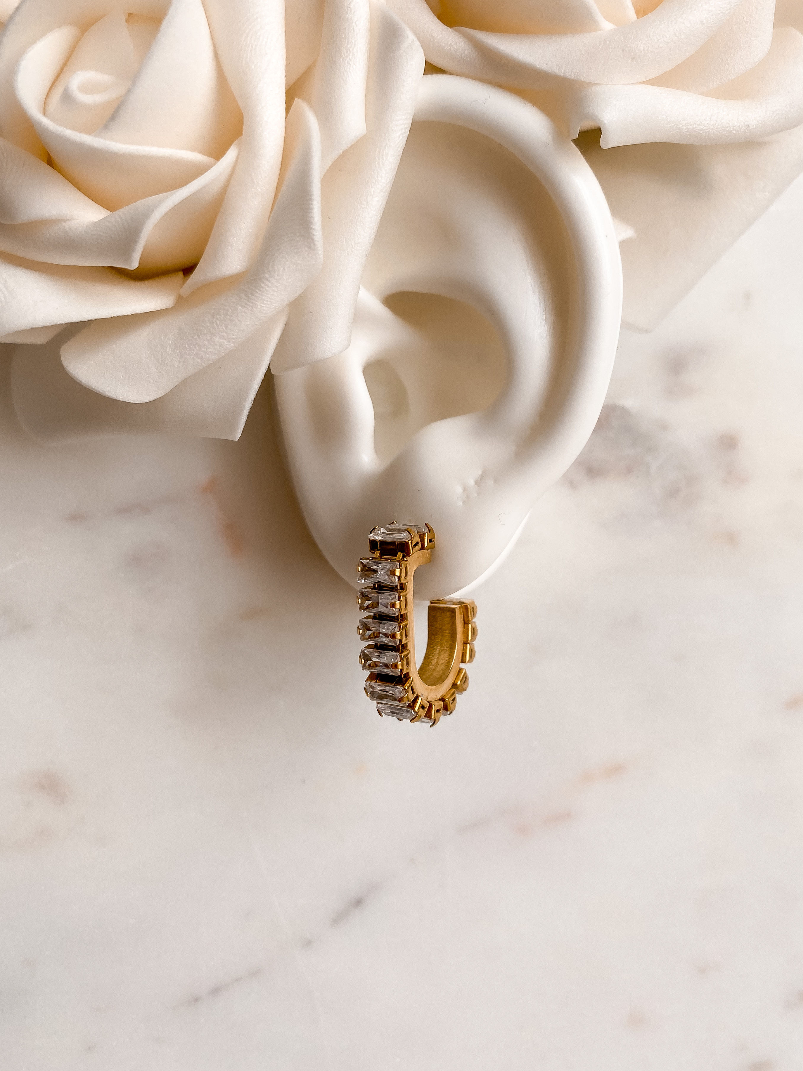 DINAH || Small Chunky Geometric Hoops