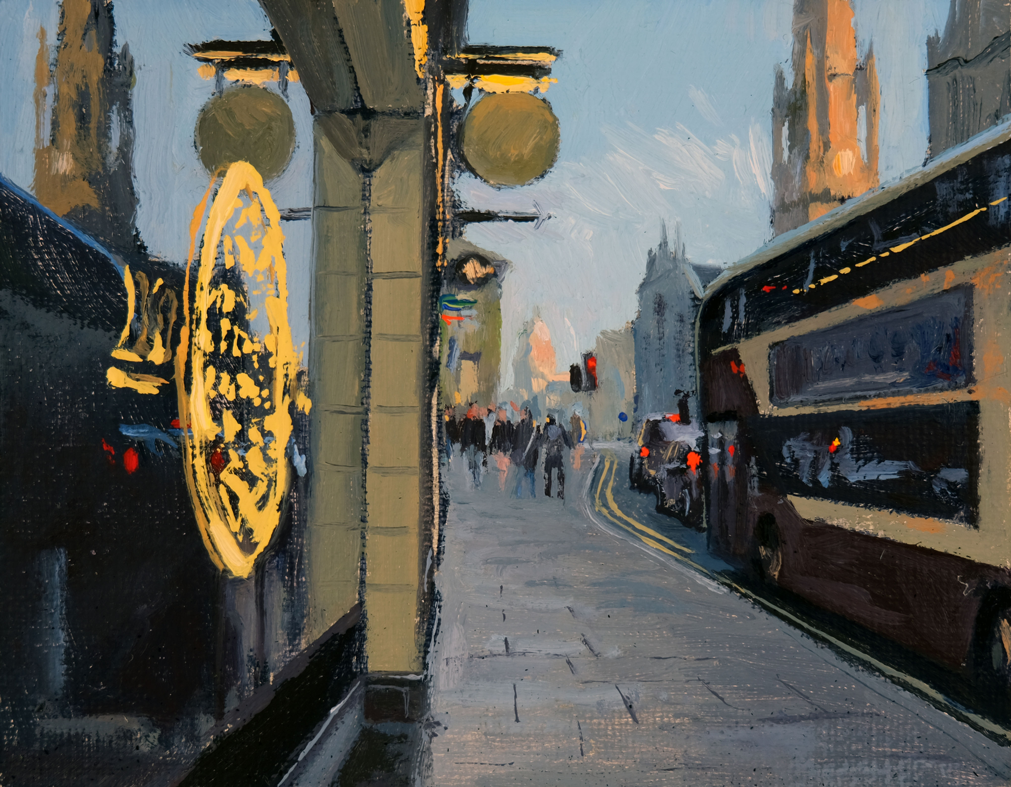 Miniature Colour Study - North Bridge, Summer Evening