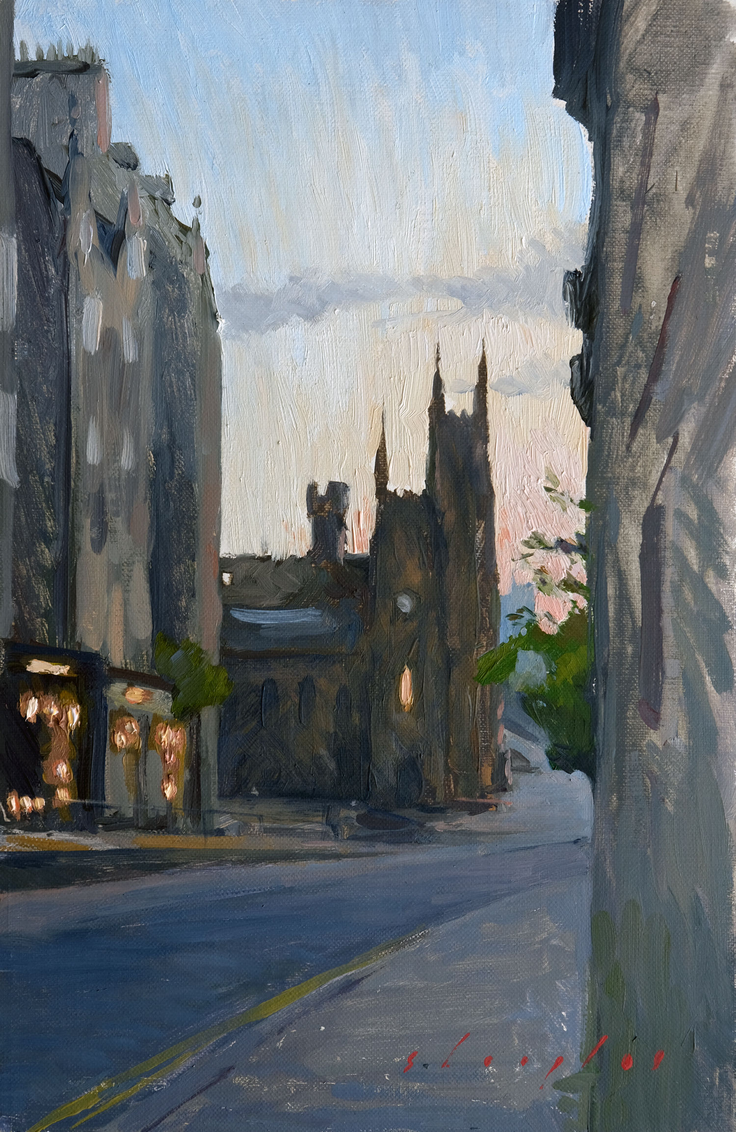 Towards The Mound, Sunset