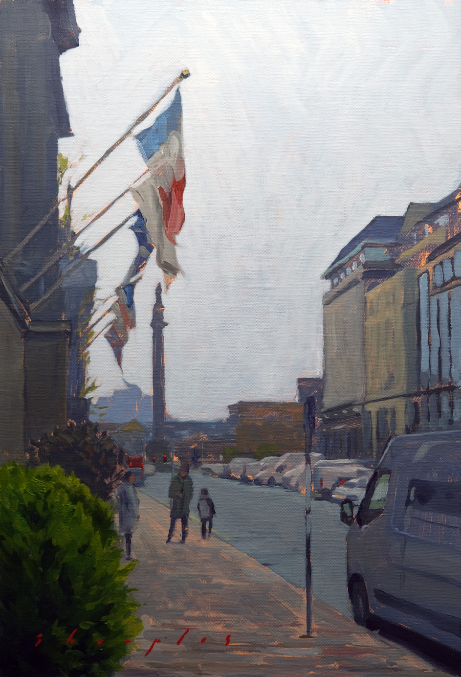 george street edinburgh oil painting plein air