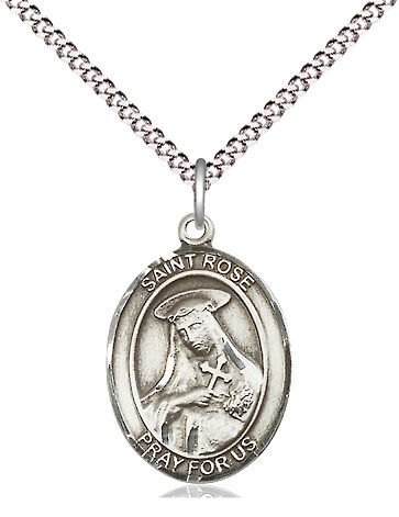 St. Rose of Lima Oval on 18" Chain