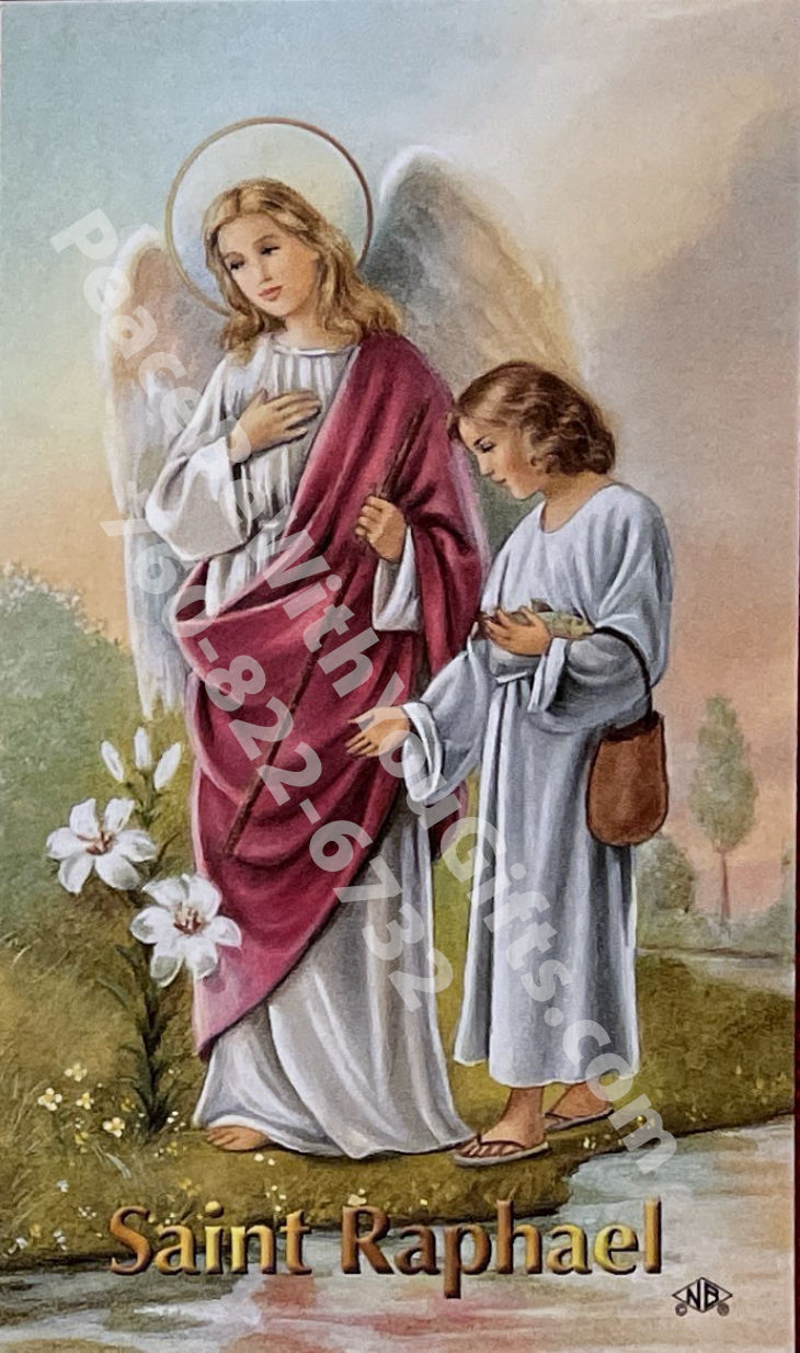 St. Raphael Holy Card