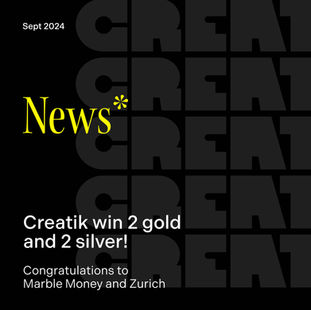 Creatik win 2 Gold and 2 Silver!