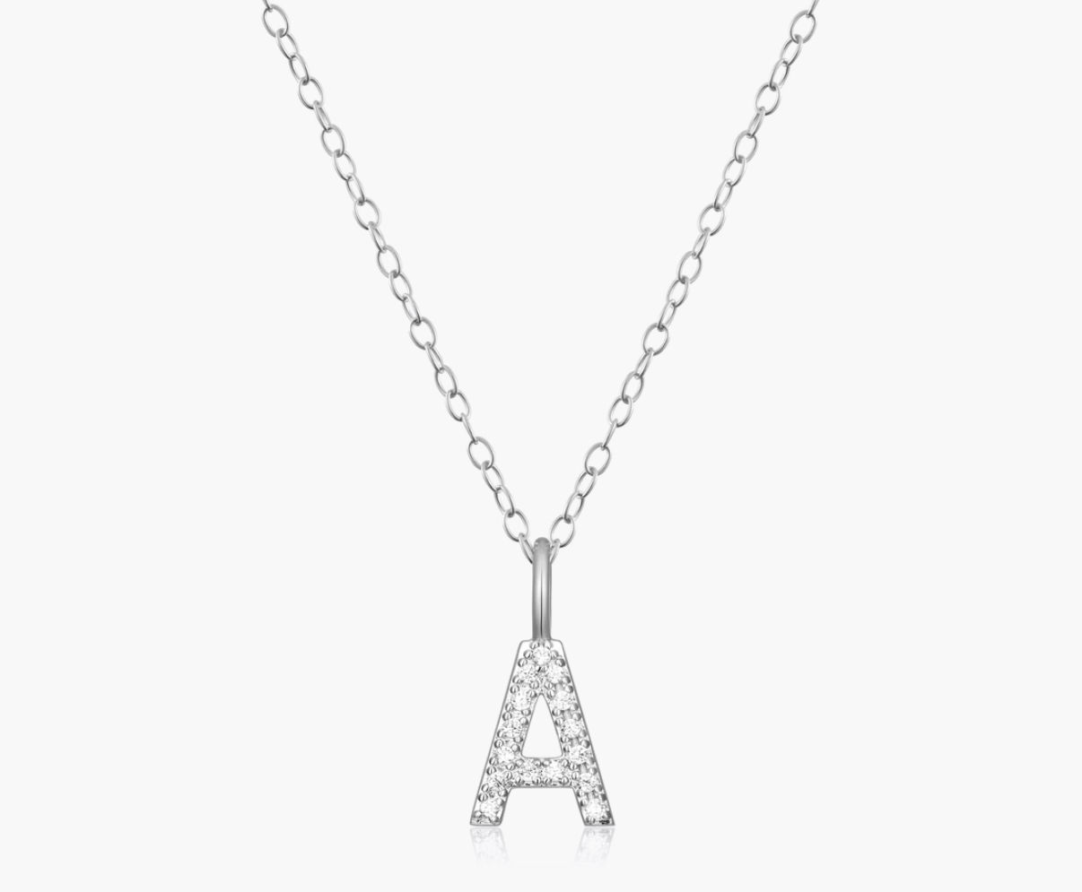 Lab Grown Diamond Initial Necklace