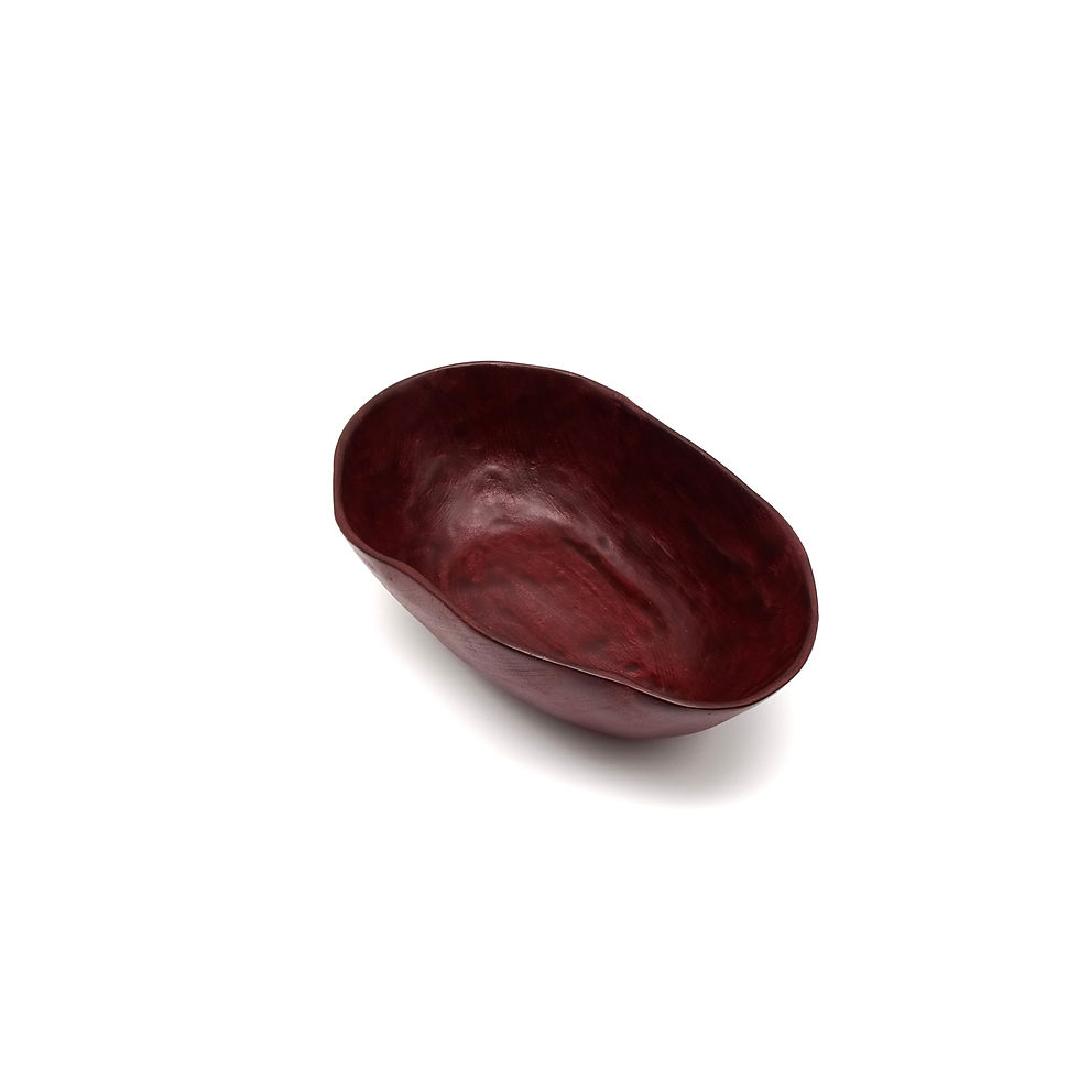 Thumbnail: Lacquer Bodiless Serving Bowl - Red By LI Chuanyi