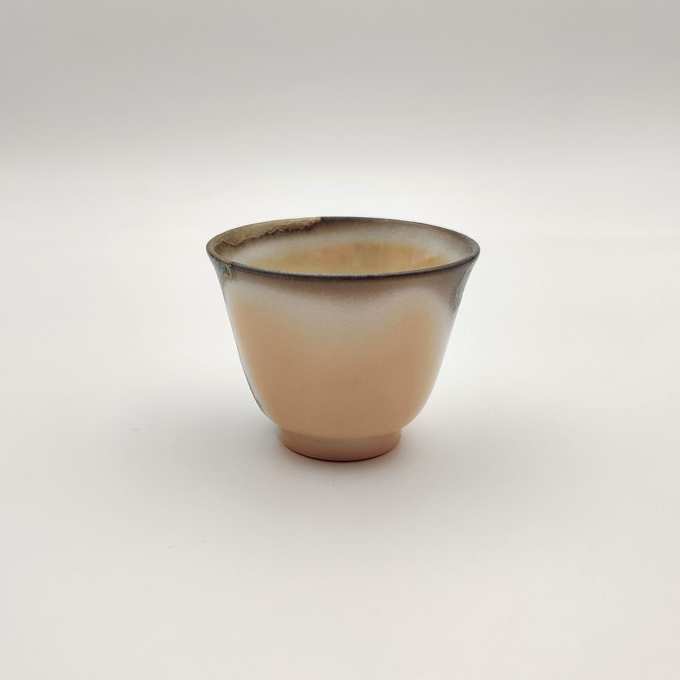 Thumbnail: Lacquer Qishan Wood-fired Porcelain Teacup with Xipi by HONG Yidong