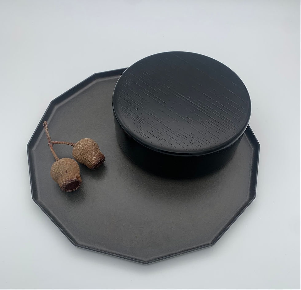 Thumbnail: Round Lunch Box Black By Ishikawa Shippodo