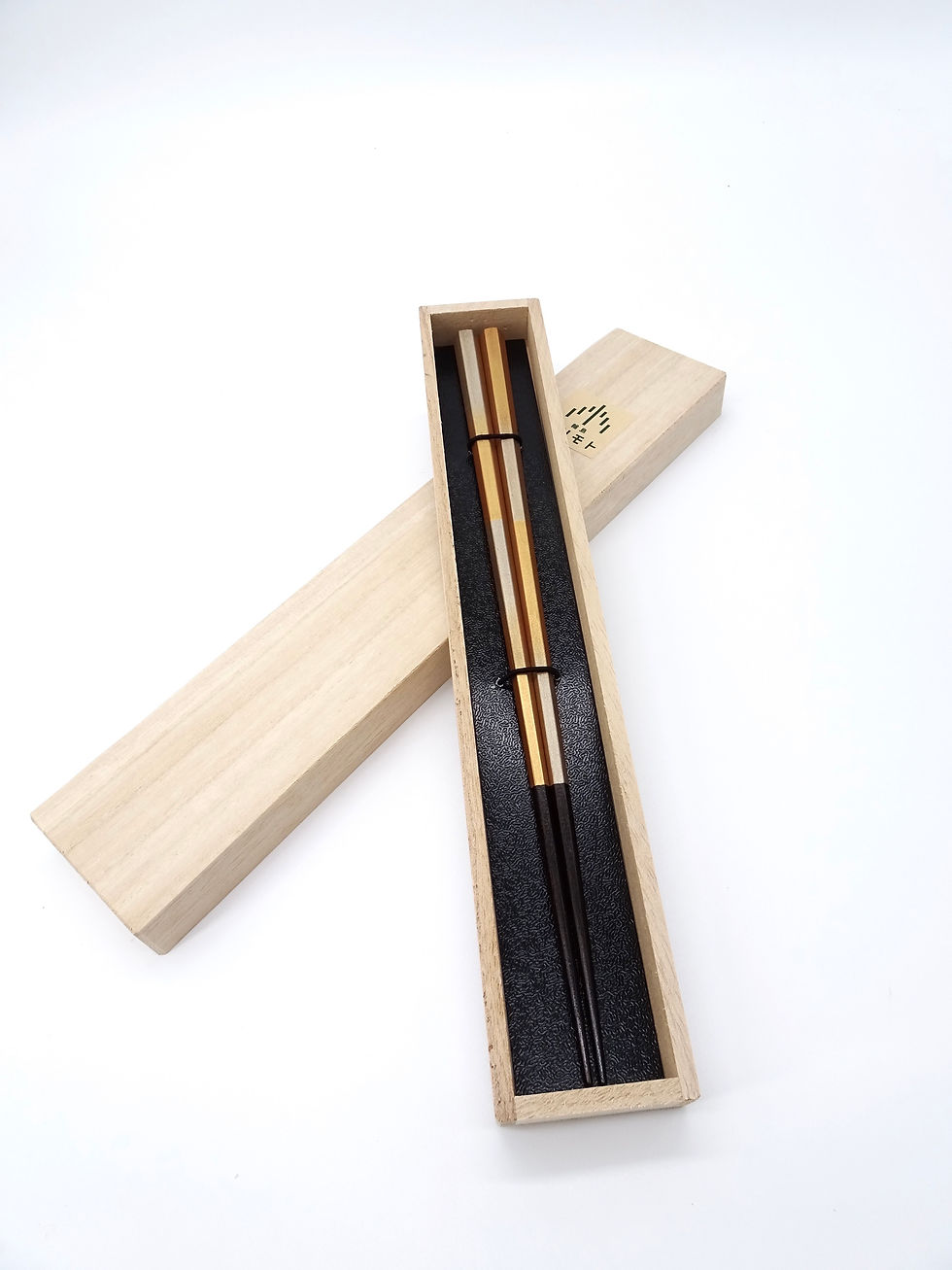 Thumbnail: Japanese Hexagonal Shaped Lacquer Chopsticks- Sliver & Gold
