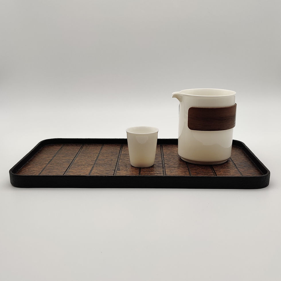 Thumbnail: Dehua Porcelain Serving Pot with Wood Handle