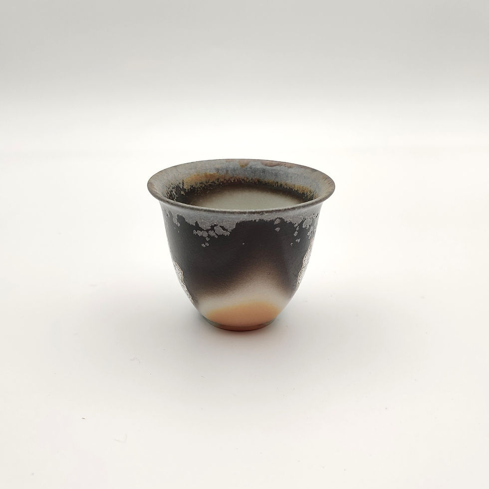 Thumbnail: Lacquer Qishan Wood-fired Porcelain Teacup w/ Eggshell by HONG Yidong