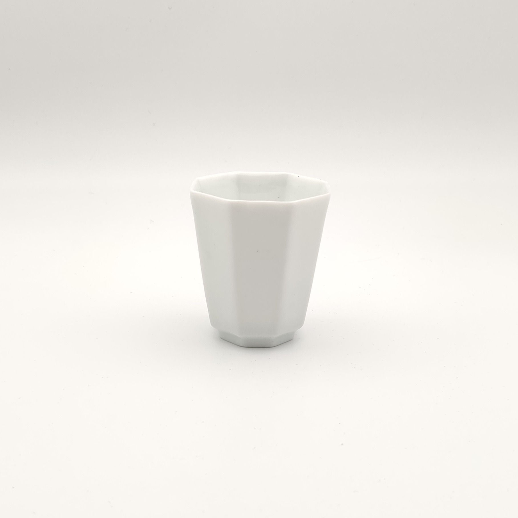 Dehua Porcelain Tall Octagonal-shaped Teacup
