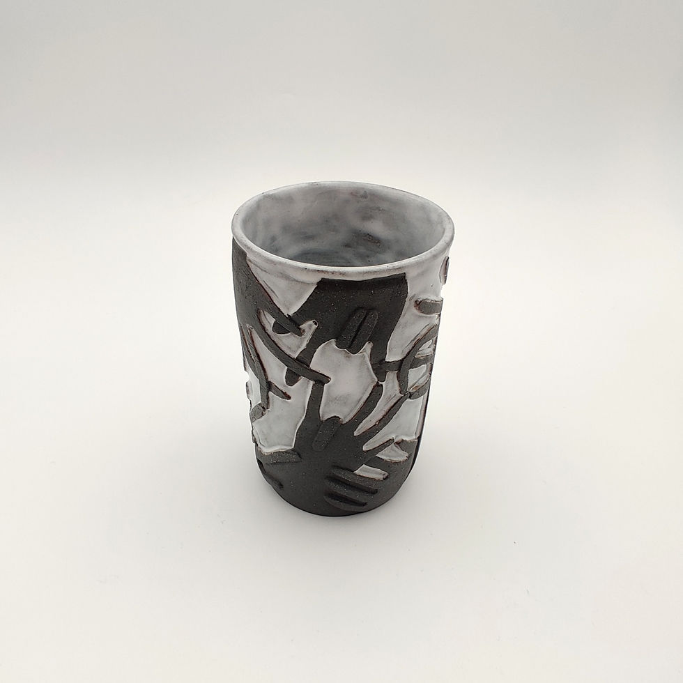 Gesture study cup (black shigaraki) by Gerald MAK