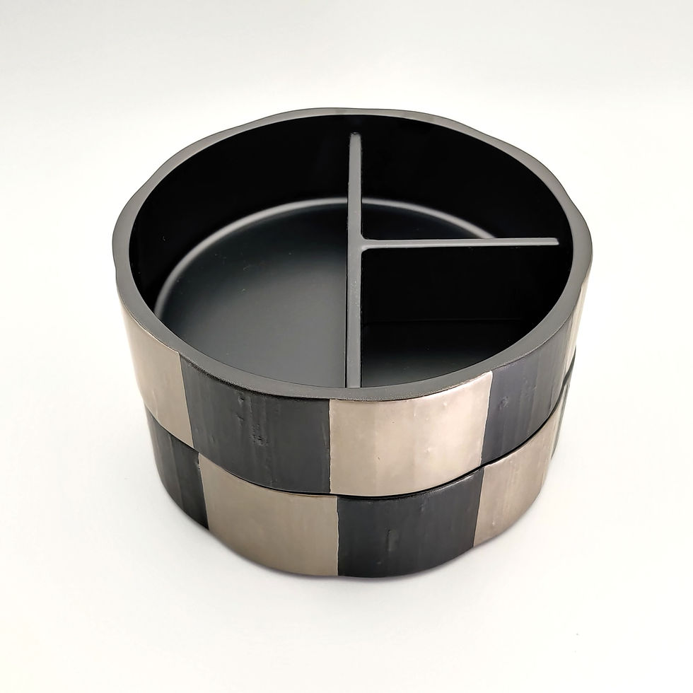 Thumbnail: The Box of Party Time - Lacquer Two-tiered Box by Genta HAYASHI